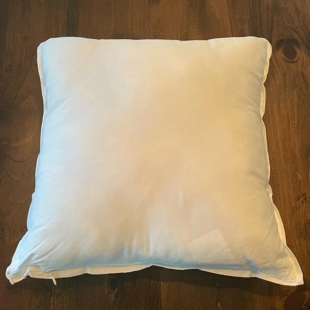 Accent Pillow White Green Pattern Design Home‎ Decor 15 x 15 Inches Lightweight